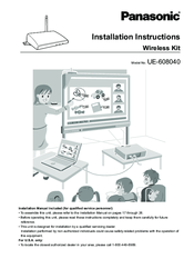 Panasonic UE-608040 Installation Instructions Manual