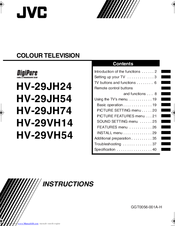 JVC HV-29JH74 Instructions Manual