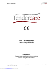 Tendercare Mini Tilt Wheelchair Workshop Manual