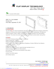 Flat Display Technology LOF1044xx User Manual