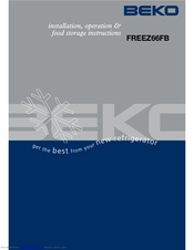 Beko FREEZ66FB Installation & Operating Instructions Manual