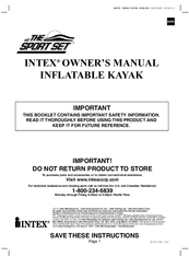 Intex The Sport Set 94PO Owner's Manual