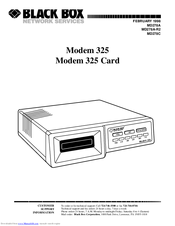 Black Box 325 CARD User Manual