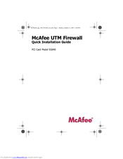 McAfee SG640 Quick Installation Manual