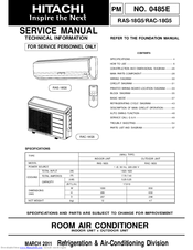 Hitachi RAS-18G5 Service Manual