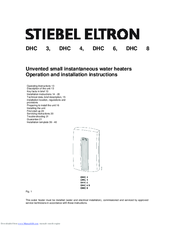 STIEBEL ELTRON DHC 8 Operation And Installation Instructions Manual