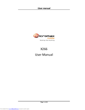 Micromax X266 User Manual