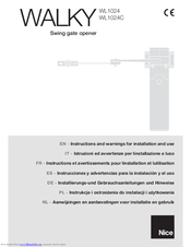 WALKY WL1024 Instructions And Warnings For Installation And Use