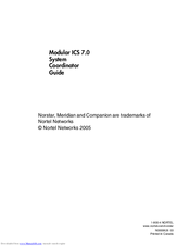 Norstar Modular ICS 7.0 System Manual