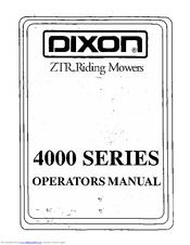 Dixon ZTR 4000 series Operator's Manual