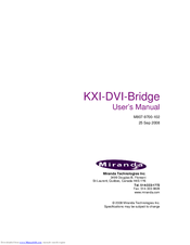 Miranda KXI-DVI-Bridge User Manual