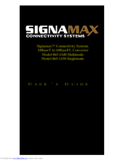 SignaMax 065-1150 Singlemode User Manual