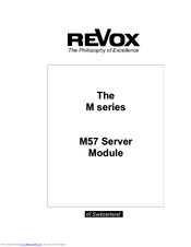Revox M57 User Manual