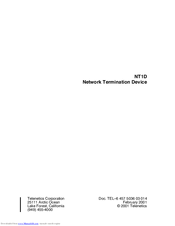 Telenetics NT1D User Manual