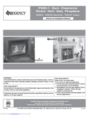 Regency Fireplace Products P36D-LP1 Owners & Installation Manual