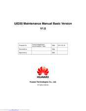 Huawei U8350 Maintenance Manual