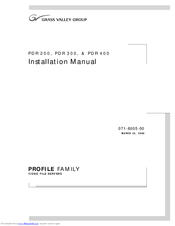 GRASS VALLEY PDR 300 Installation Manual