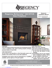 Regency Bellavista B41XTCE-LP Owners & Installation Manual
