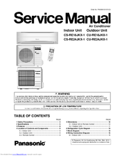 Panasonic CU-RE24JKX-1 Service Manual