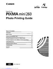 Canon PIXMA mini260 Photo Printing Manual