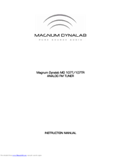 Magnum MD 107TR Instruction Manual