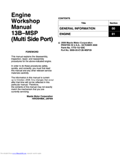 Mazda 13B-MSP Workshop Manual