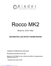 Kinder KCFL**RN2 Series Installation And Maintenance Instructions Manual