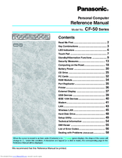 Panasonic Touchbook CF-50 Series Manual