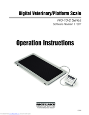 Rice Lake 740-10-2 Series Operation Instructions Manual