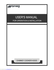 Smeg CHIMNEY COOKER HOOD User Manual