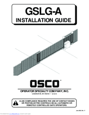Osco GSLG-A Installation Manual