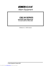 Adam Equipment CBC-M Series User Manual