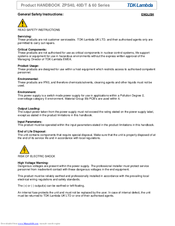 TDK-Lambda ZPS40D Series Product Handbook