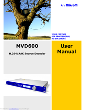 Mikrom MVD600 User Manual