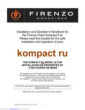 Firenzo KOMPACT RU Installation And Operator's Handbook