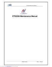 Mic ETS2228 Maintenance Manual