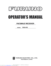 Furuno FAX410/DC Operator's Manual