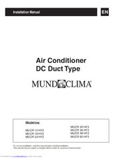 mundoclima MUCR 18 HF2 Installation Manual