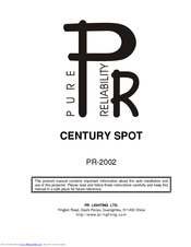 PR Lighting CENTURY SPOT PR-2002 User Manual