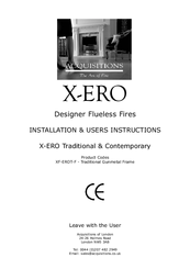 Acquisitions X-ERO Installation & User's Instructions