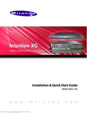 Miranda Intuition XG M848-9005-490 Installation & Quick Start Manual