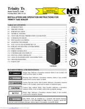 Nti TRINITY Ts80 Installation And Operation Instructions Manual
