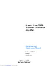 Symmetricom 5087B Operation And Maintenance Manual