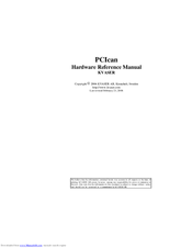 KVASER PCIcan Hardware Reference Manual