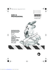 Bosch GCM 10 J Operating Instructions Manual