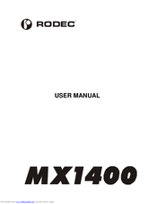 Rodec MX1400 User Manual