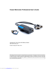 Kvaser Memorator Professional HS/LS User Manual