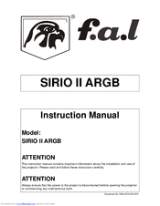 f.a.l SIRIO II ARGB Instruction Manual