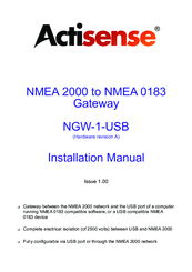 Actisense NMEA NGW-1-USB Installation Manual