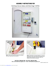 Health Care Logistics Wall Mount Service Station with Petite Fridge Assembly Instructions Manual